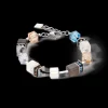 Geocube® Iconic Statement Precious Bracelet Aqua-Beige | COEUR DE LION Clearance