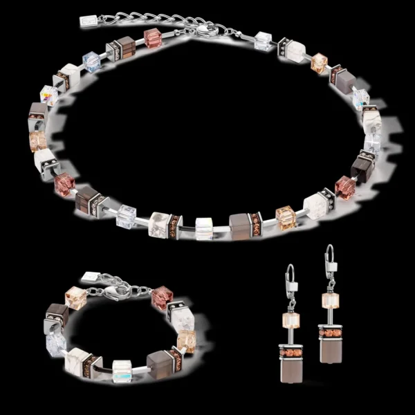 Geocube® Iconic Statement Precious Bracelet Cognac-Beige | COEUR DE LION Fashion