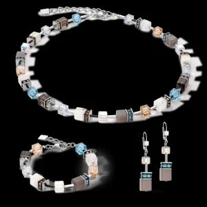 Geocube® Iconic Statement Precious Bracelet Aqua-Beige | COEUR DE LION Shop