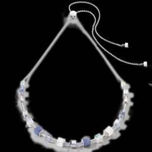 Geocube® Precious & Slider Closure Necklace Silver-Blue | COEUR DE LION Cheap