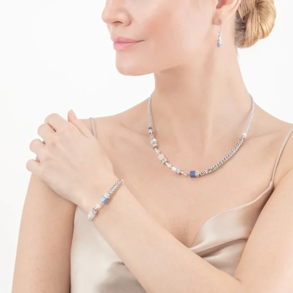 Geocube® Precious Fusion Chunky Chain Necklace Light Blue | COEUR DE LION Clearance