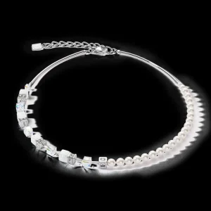 Geocube® Precious Fusion Pearls Necklace White | COEUR DE LION Discount