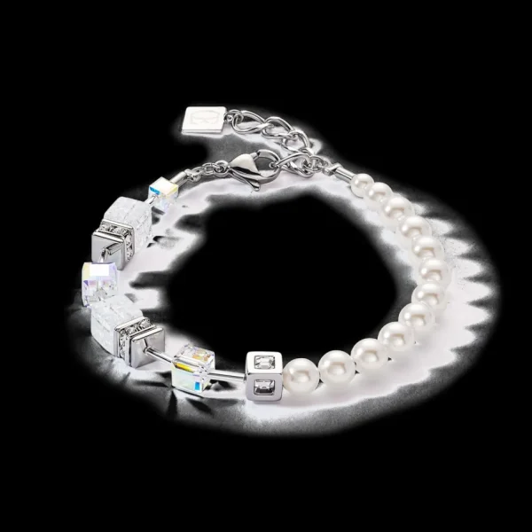 Geocube® Precious Fusion Pearls Bracelet White | COEUR DE LION Fashion