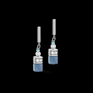 Geocube® Precious Fusion Pearls Earrings Aqua Blue | COEUR DE LION Outlet