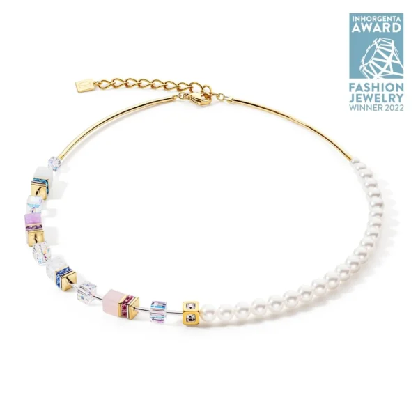 Geocube® Precious Fusion Pearls Necklace Multicolour Pastel | COEUR DE LION New