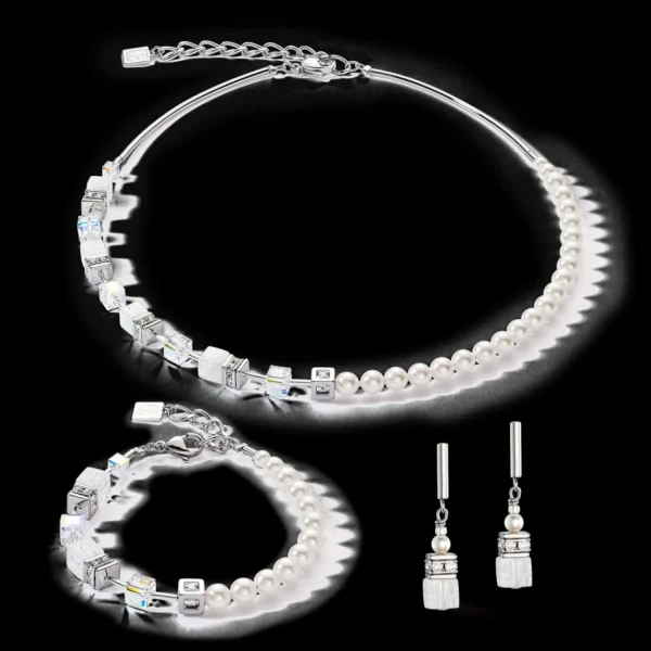 Geocube® Precious Fusion Pearls Bracelet White | COEUR DE LION Fashion
