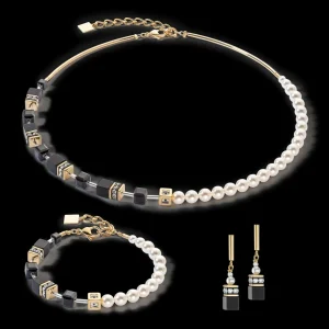 Geocube® Precious Fusion Pearls Bracelet Black-Gold | COEUR DE LION Store