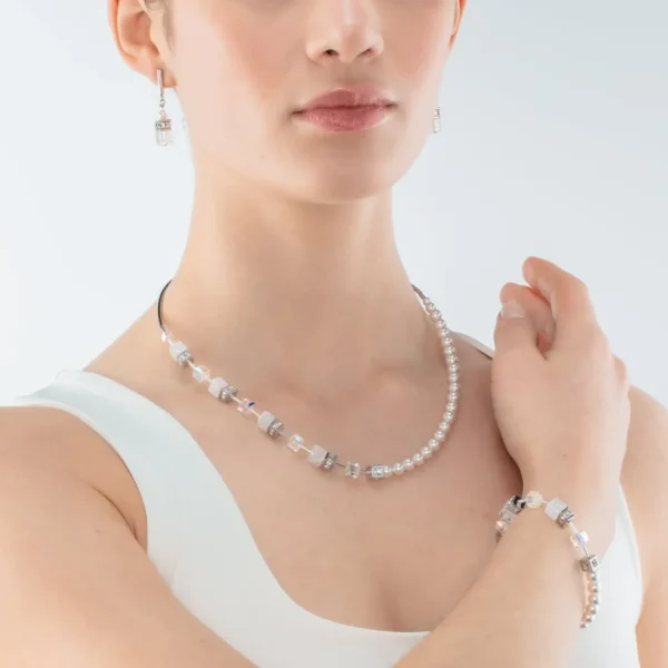 Geocube® Precious Fusion Pearls Necklace White | COEUR DE LION Discount