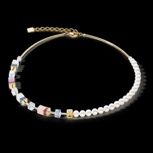 Geocube® Precious Fusion Pearls Necklace Multicolour Pastel | COEUR DE LION New