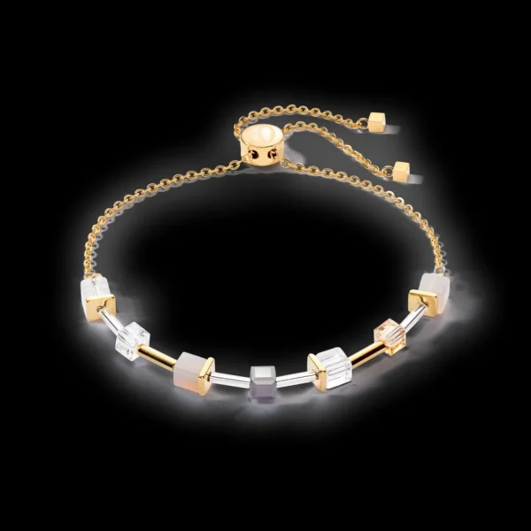 Geocube® Precious Slider Closure Bracelet Gold Grey | COEUR DE LION Best
