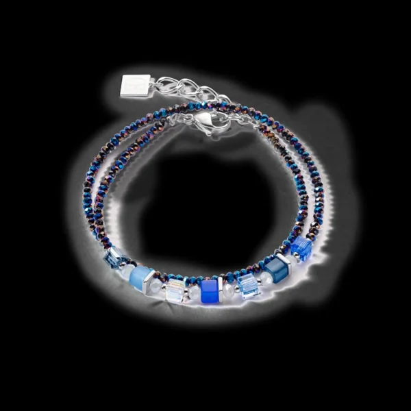 Joyful Colours Wrap Bracelet Silver Blue | COEUR DE LION Hot