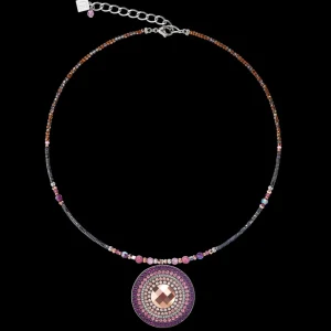 Necklace Amulet Small Crystals & Lepidolite Amethyste | COEUR DE LION Flash Sale