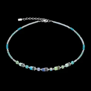 Necklace Cube Story Sparkling Blue-Green | COEUR DE LION Outlet