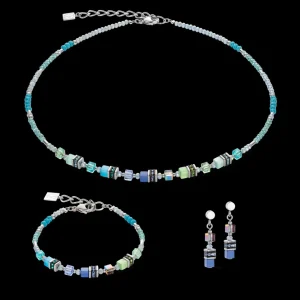 Necklace Cube Story Sparkling Blue-Green | COEUR DE LION Outlet