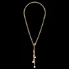 Necklace Y Navette Freshwater Pearls Gold | COEUR DE LION Cheap