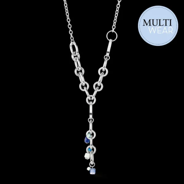 Neptune's Treasure Necklace Silver Blue | COEUR DE LION Best Sale