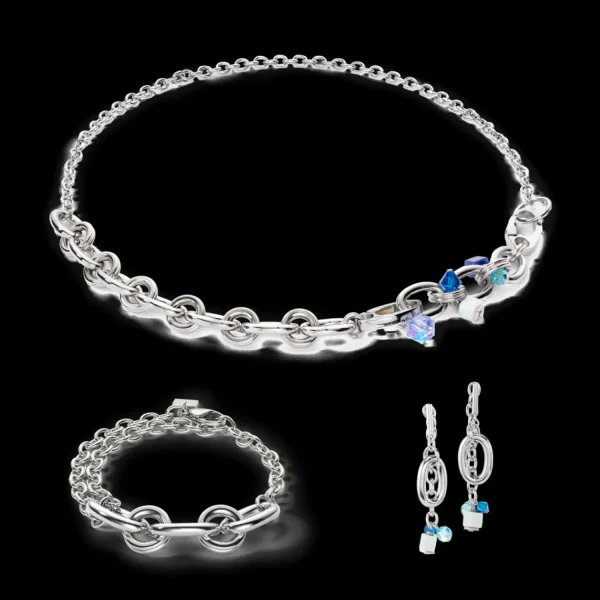 Neptune's Treasure Necklace Silver Blue | COEUR DE LION Best Sale