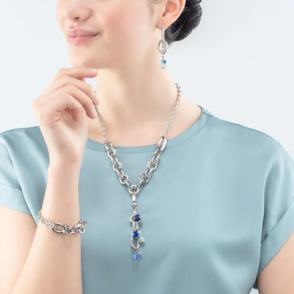 Neptune's Treasure Necklace Silver Blue | COEUR DE LION Best Sale