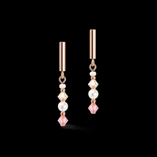 Princess Pearls Earrings Rose Gold Light Rose | COEUR DE LION Best