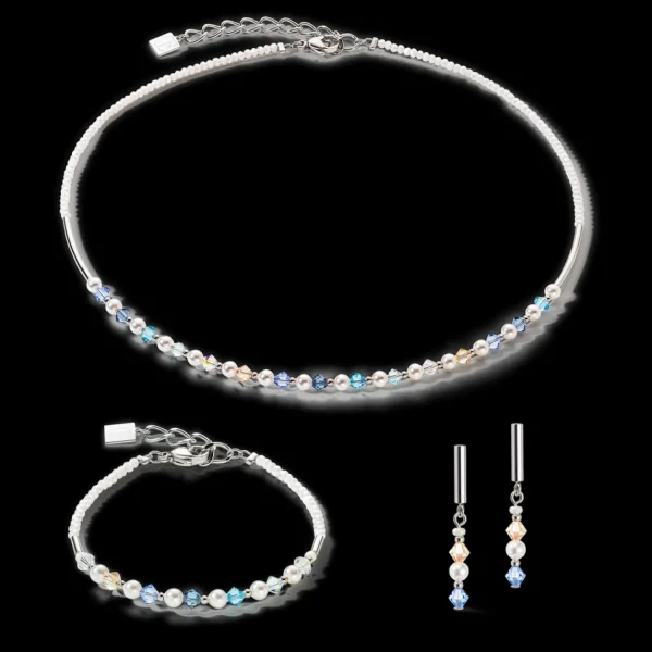 Princess Pearls Necklace Silver Light Blue | COEUR DE LION Discount