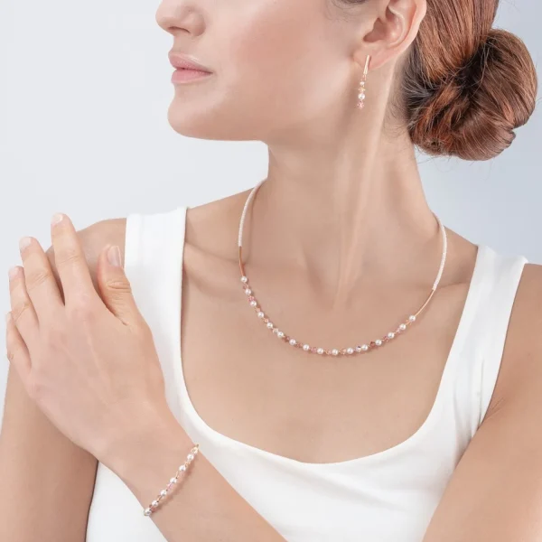Princess Pearls Necklace Rose Gold Light Rose | COEUR DE LION Hot