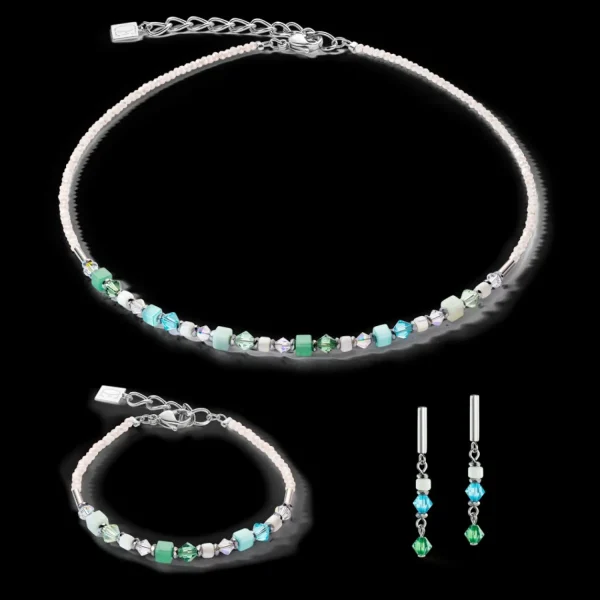 Princess Shape Mix Bracelet Mint Green | COEUR DE LION Online