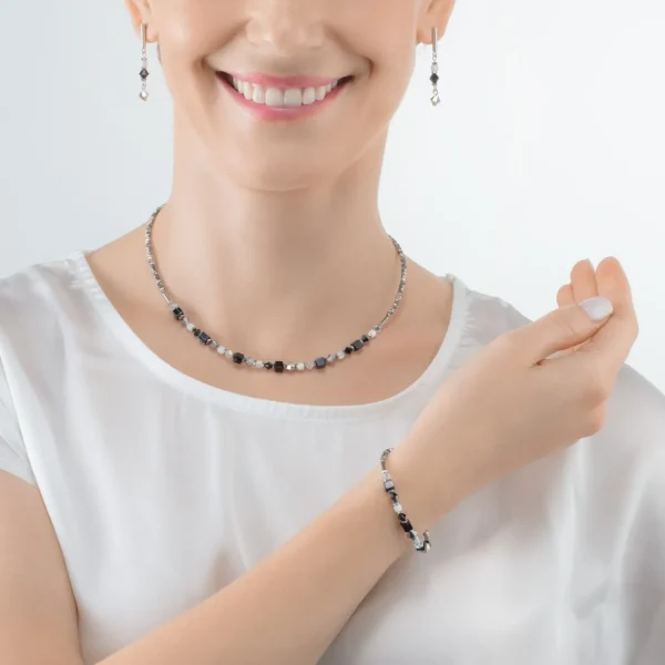 Princess Shape Mix Bracelet Black-White | COEUR DE LION Discount