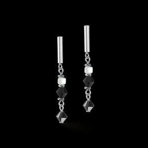 Princess Shape Mix Earrings Black-White | COEUR DE LION Cheap