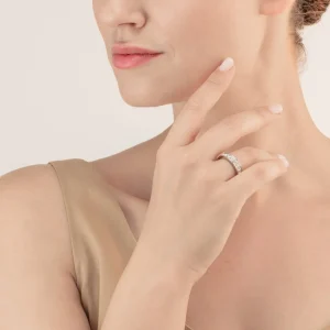 Ring Stainless Steel & Crystals Silver Crystal | COEUR DE LION Sale