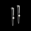 Solitaire Freshwater Pearl Earrings Silver | COEUR DE LION Clearance