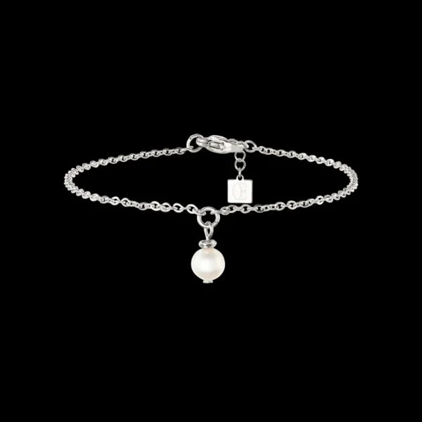 Solitaire Freshwater Pearl Bracelet Silver | COEUR DE LION Cheap