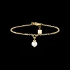 Solitaire Freshwater Pearl Bracelet Gold | COEUR DE LION Online