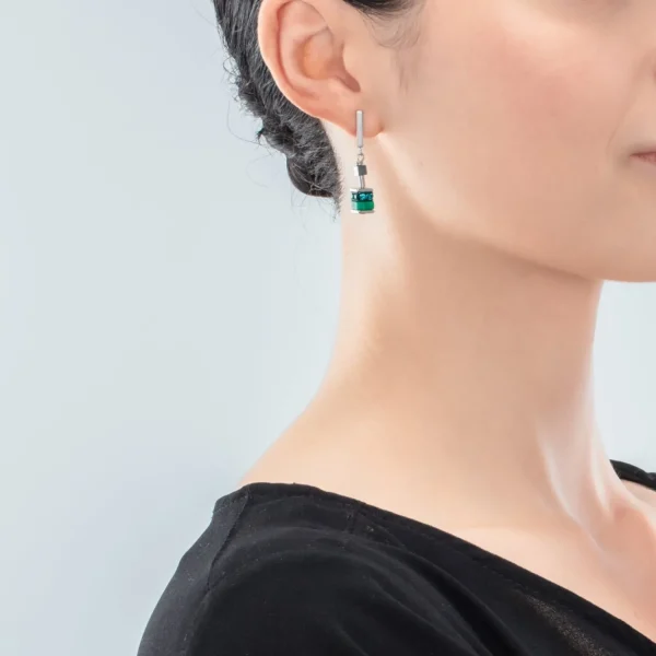 Sparkling Classic Update Earrings Green | COEUR DE LION Sale