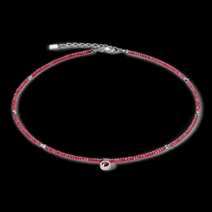 Sparkling Dot Delicate Necklace Rose Silver & Red | COEUR DE LION Discount