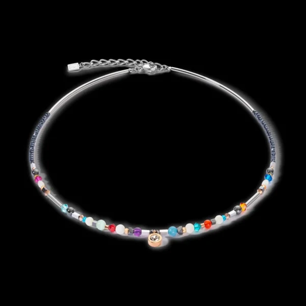 Sparkling Dot Gemstone Necklace Multicolour Vintage | COEUR DE LION Discount