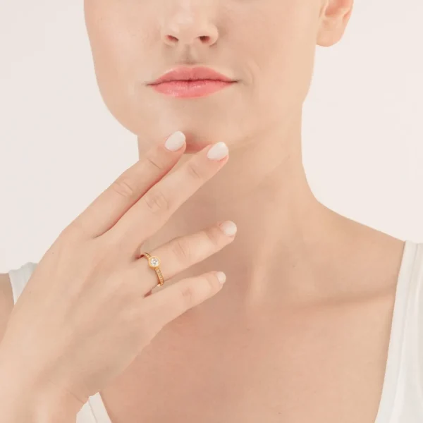 Sparkling Dots Ring Gold Crystal | COEUR DE LION Store