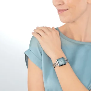 Watch Iconic Cube Ocean Cyan Statement Silver | COEUR DE LION Cheap
