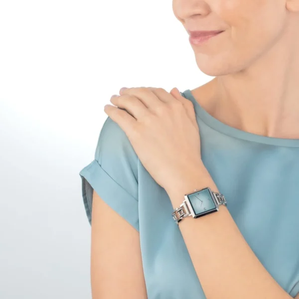 Watch Iconic Cube Ocean Cyan Statement Silver | COEUR DE LION Cheap
