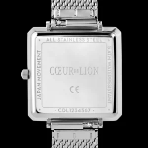 Watch Iconic Square Graphite Sunray Milanese Stainless Steel | COEUR DE LION Outlet