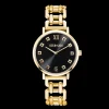 Watch Round Brilliant Glamourous Black Statement Gold | COEUR DE LION Best