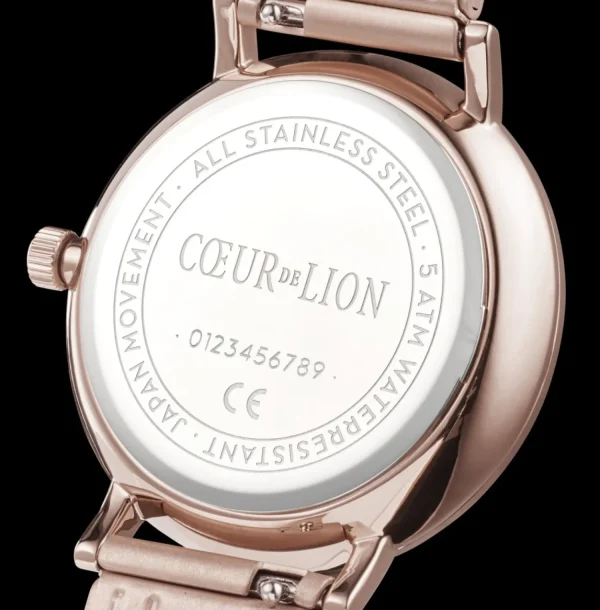 Watch Round Champagne Sunray Milanese Stainless Steel Champagne | COEUR DE LION Sale