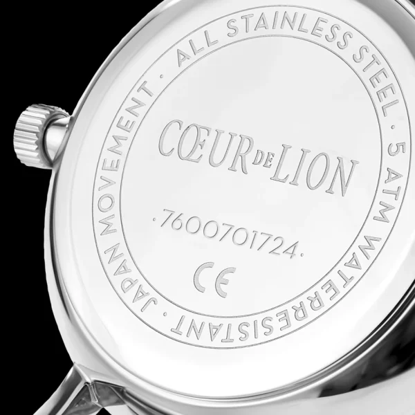 Watch Round Cool Grey Milanese Stainless Steel | COEUR DE LION Fashion