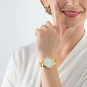 Watch Round Sparkling Mother-Of-Pearl Statement | COEUR DE LION Clearance