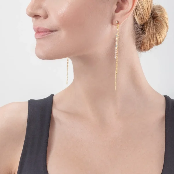Waterfall Delicate Earrings Gold Multicolor Pastell Romantic | COEUR DE LION Outlet